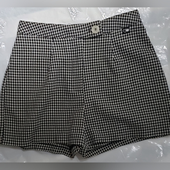 Checkered Black and White Shorts Heart Soul - Picture 2 of 8